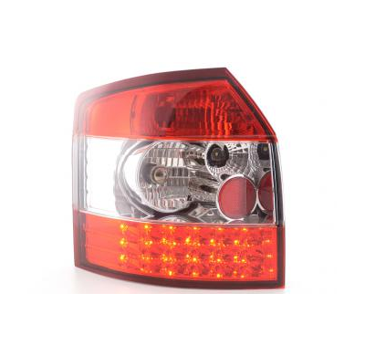 Kit De Pilotos Traseros Led Audi A4 Avant Modelo 8e 01-02 Color Claro/Rojo Fk Automotive
