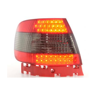 Kit De Pilotos Traseros Led Audi A4 Sedan Modelo B5  95-00 Negro/Rojo Fk Automotive