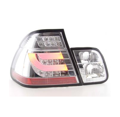 Kit De Pilotos Traseros Led Bmw Serie 3 E46 Sedan  98-01 Cromado Fk Automotive