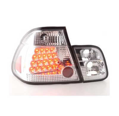 Kit De Pilotos Traseros Led Bmw Serie 3 Sedanunsine Modelo E46  98-01 Cromado Fk Automotive