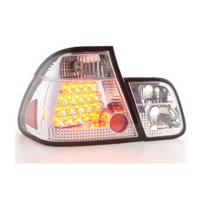 Kit De Pilotos Traseros Led Bmw Serie 3 Sedanunsine Modelo E46  01-05 Cromado Fk Automotive