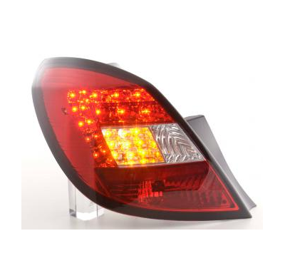 Kit de pilotos traseros LED Opel Corsa D 5-ptas.  06-10, rojo/color claro Fk automotive