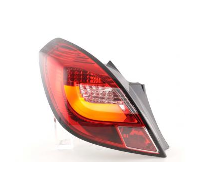Pilotos LED juego Opel Corsa D 3-puertas Bj. 06-10 Rojo/transparente Fk automotive