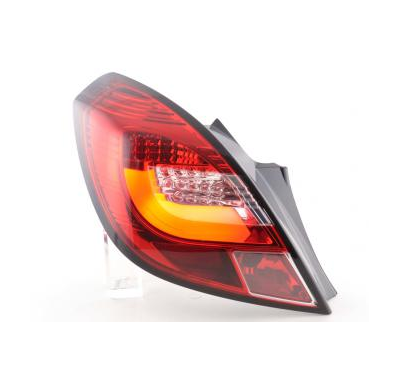 Pilotos LED juego Opel Corsa D 3-puertas Bj. 06-10 Rojo/transparente Fk automotive