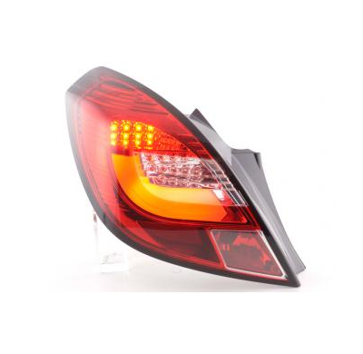 Pilotos LED juego Opel Corsa D 3-puertas Bj. 06-10 Rojo/transparente Fk automotive