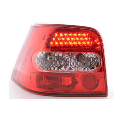Kit De Pilotos Traseros Led Vw Golf 4 Modelo 1j  98-02 Color Claro/Rojo Fk Automotive