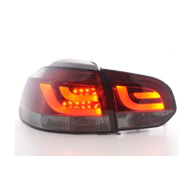 Pilotos Led Juego Vw Golf 6 Typ 1k Bj. 2008-2012 Rojo/Negro Fk Automotive