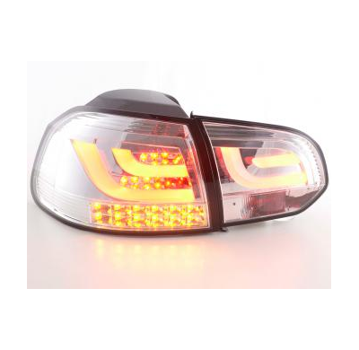 Pilotos Led Juego Vw Golf 6 Typ 1k Bj. 2008-2012 Cromado Con Led Intermitente  Fk Automotive