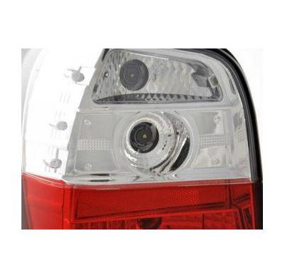 Kit De Pilotos Traseros Vw Polo Modelo 6n  95-98, Rojo/Color Claro Fk Automotive