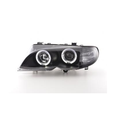 Faros Angel Eyes Bmw 3er E46 Limo/Touring Bj. 02-05 Negro Fk Automotive