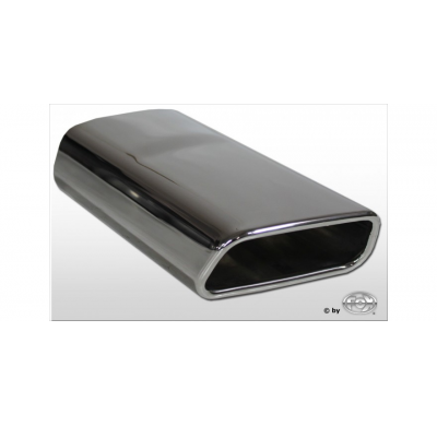 Cola de escape para soldar 59 145x65 mm / lenght: 270 mm - trapeze / rolled / 20° bent down/ nach left 15° slant