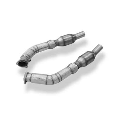 Colectores de admisión Audi RS4 B7 de 70 mm con catalizador HJS homologado ECE. Fox exhaust