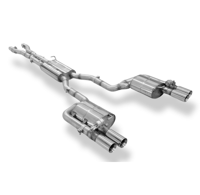 Sistema parcial del Audi RS4 B7 desde el catalizador, compuesto por el silenciador trasero. Fox exhaust