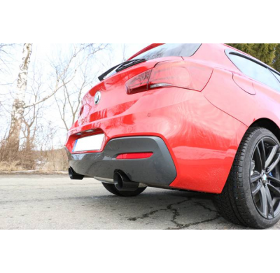 BMW F20/F21 - M140i Silenciador trasero con salida transversal derecha/izquierda - 1x100 Tipo 25 Derecha/Izquierda Negro Fox exh
