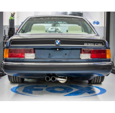 BMW Serie 6 E24 - Sistema de escape completo 635 CSI con colectores - 2x63 Tipo 14 Fox exhaust