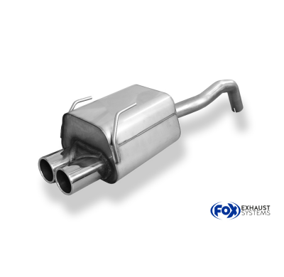 Silenciador final Fiat 500/500C - 2x76 tipo 12 Fox exhaust