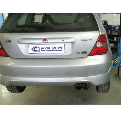 Honda Civic VII Type R - Silenciador final EP3 - 2x90 tipo 10 Fox exhaust