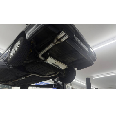 Honda Civic 4 - Silenciador trasero transversal ED3 - 2x70 tipo 10 izquierdo Fox exhaust