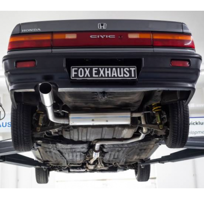 Honda Civic 4 - ED3 silenciador trasero transversal - 1x100 tipo 10 izquierdo Fox exhaust