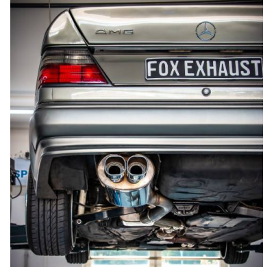 Silenciador trasero Mercedes Clase E 124 Ø70 mm - 2x93x79 Tipo 70 Fox exhaust