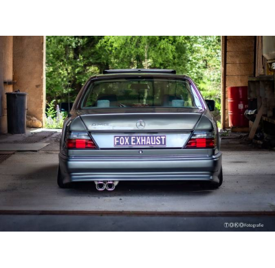 Silenciador trasero Mercedes Clase E 124 Ø70 mm - 2x93x79 Tipo 70 Fox exhaust