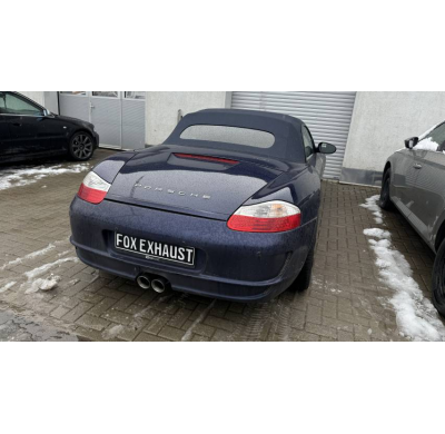 Salida central del silenciador final del Porsche Boxster Typ 986 - 2x90 t Fox exhaust