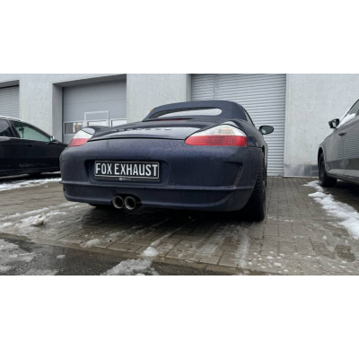 Salida central del silenciador final del Porsche Boxster Typ 986 - 2x90 t Fox exhaust