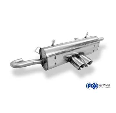 Salida central del silenciador final del Porsche Boxster Typ 986 - 2x90 t Fox exhaust