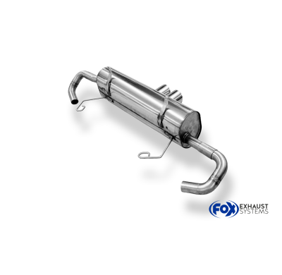 Salida central del silenciador final del Porsche Boxster Typ 986 - 2x90 t Fox exhaust