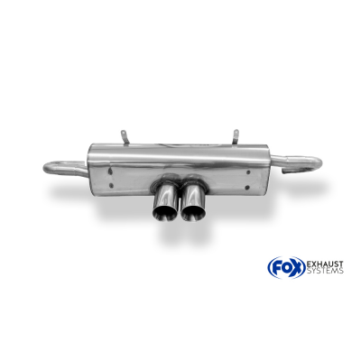Salida central del silenciador final del Porsche Boxster Typ 986 - 2x90 t Fox exhaust