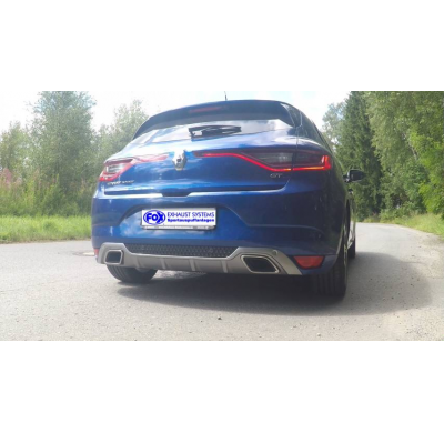 Renault Megane IV GT silenciador final y delantero - 1x50 tipo 10 Fox exhaust