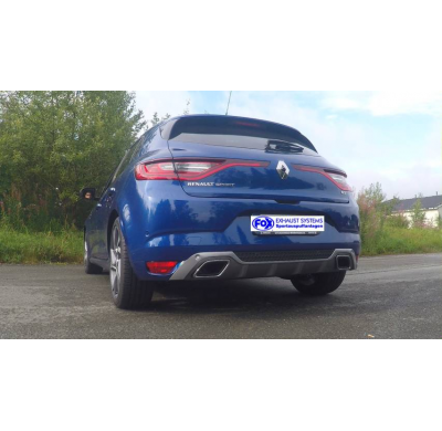 Renault Megane IV GT silenciador final y delantero - 1x50 tipo 10 Fox exhaust