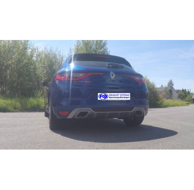 Renault Megane IV GT silenciador final y delantero - 1x50 tipo 10 Fox exhaust