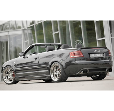 Difusor trasero Rieger para Audi A4 8H (8H): 04.02-12.05 (antes del rediseño), 01.06- (después del rediseño) | Cabriolet - ABS n