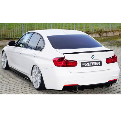 Difusor trasero Rieger - BMW F30/F31 con parachoques trasero M-Package, ABS, negro brillante - no apto para modelos con gancho d