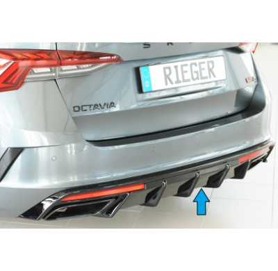 Inserto trasero Rieger Octavia RS (NX): 07.20-07.24 (hasta Facel.) Fox exhaust