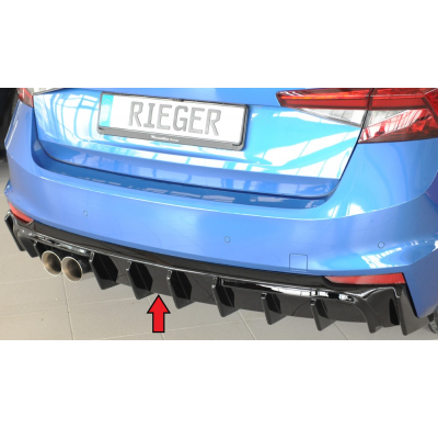 Skoda Fabia - Añadido difusor trasero Rieger ABS brillante Para la izquierda Fox exhaust