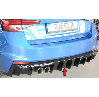 Skoda Fabia - Añadido difusor trasero Rieger ABS brillante Para la izquierda Fox exhaust