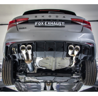 Silenciador trasero Skoda Fabia PJ, salida derecha/izquierda - 2x90 tipo 25 derecha/izquierda Fox exhaust
