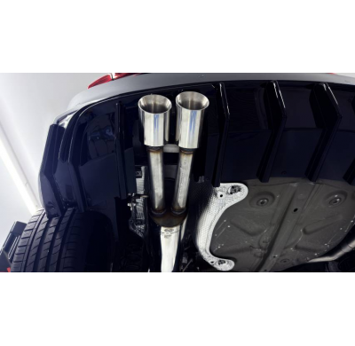 Silenciador trasero Skoda Fabia PJ, salida derecha/izquierda - 2x90 tipo 25 derecha/izquierda Fox exhaust