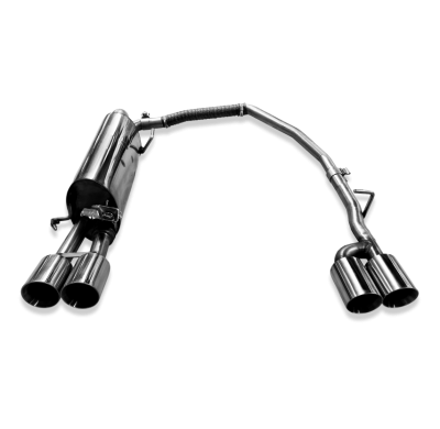 Silenciador trasero Skoda Fabia PJ, salida derecha/izquierda, con válvula de escape - 2x90 tipo 25 derecha/izquierda Fox exhaust