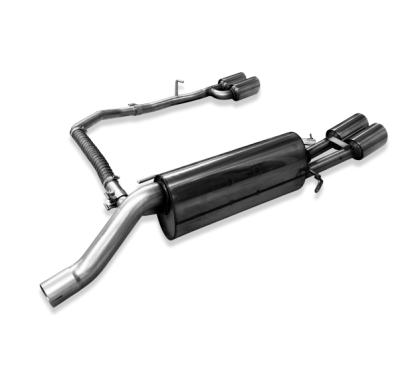 Silenciador trasero Skoda Fabia PJ, salida derecha/izquierda, con válvula de escape - 2x90 tipo 25 derecha/izquierda Fox exhaust