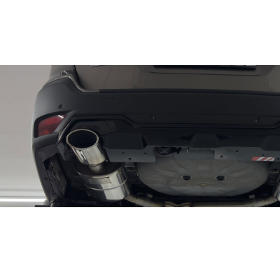 Inserto trasero Subaru Outback BT ABS negro brillante con 1x cola Fox exhaust