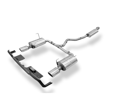 Subaru Outback BT con inserto trasero negro mate Silenciador trasero Fox exhaust
