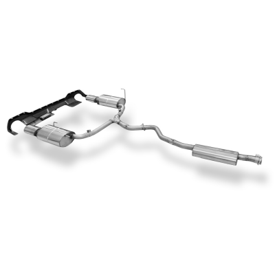 Subaru Outback BT con inserto trasero negro mate Silenciador trasero Fox exhaust
