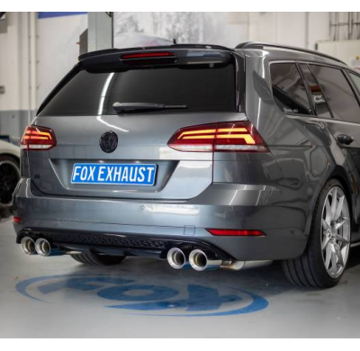 VW Golf VII Variant R - Silenciador delantero y trasero 4-Motion - Fox exhaust