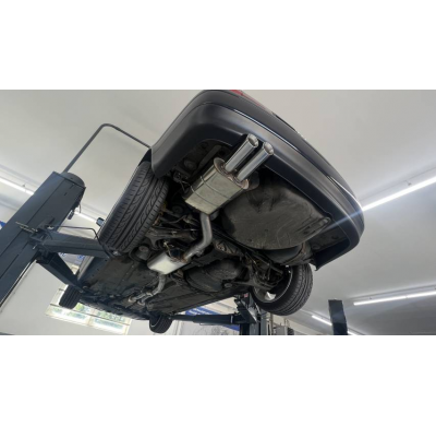 Silenciador delantero y final Audi S2 B4 con tubo en Y - 2x80 típico Fox exhaust