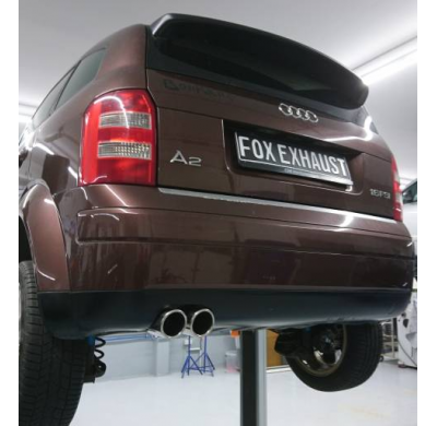 Audi A2 - 1,2 l TDI 3 l Sistema parcial desde el catalizador - 2 x 80 tipo 16 Fox exhaust