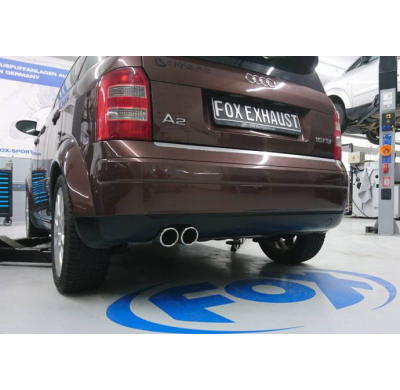 Audi A2 - 1,6 l Sistema parcial desde el catalizador - 2x80 tipo 16 (consiste Fox exhaust