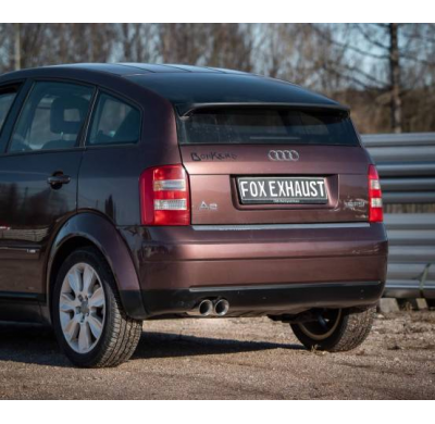 Audi A2 - 1,2 l TDI 3 l Sistema parcial desde el catalizador - 2 x 76 tipo 25 Fox exhaust